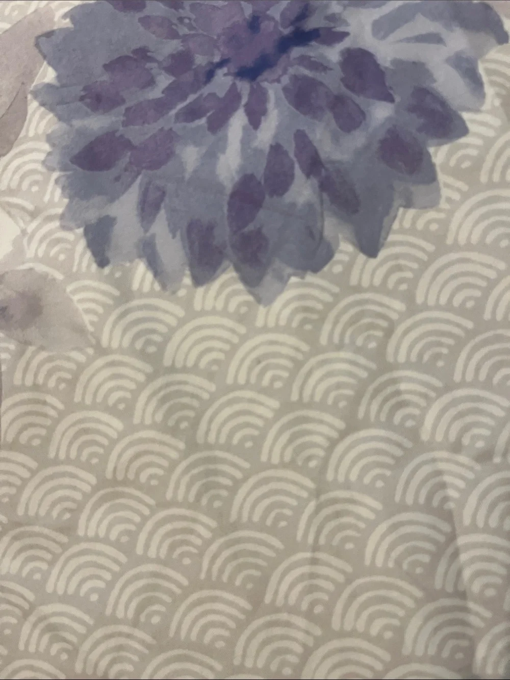 Floral Purple Shower Curtain - Elegant Watercolor Blooms - Picture 2 of 4